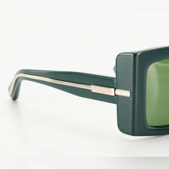 Salvatore Ferragamo SF2032S Green Square Frame Sunglasses w/Case & Box BNIB - Picture 5 of 8